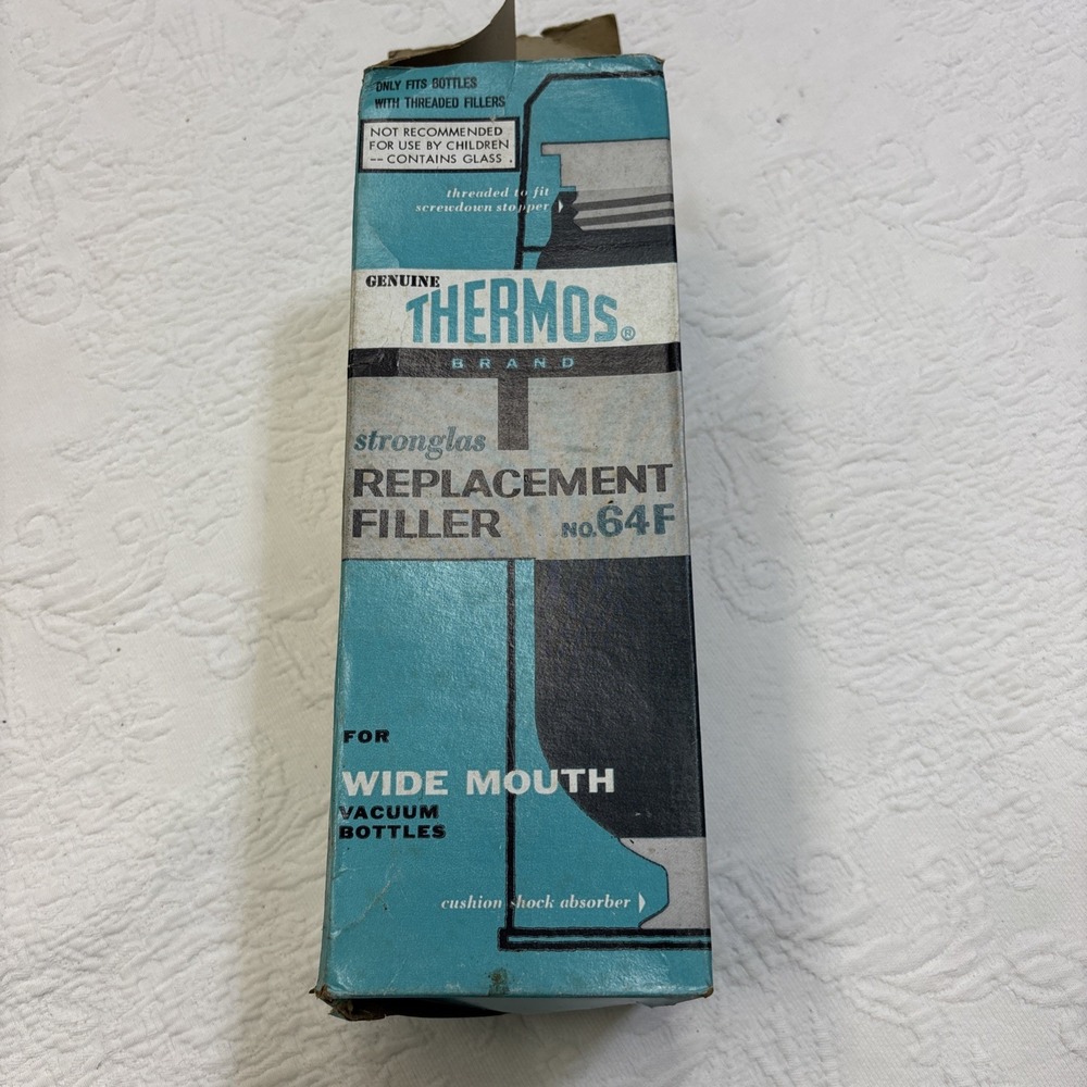 Thermos 64F StrongGlas Filler-– New Old Stock Quart Size Wide Mouth Neck